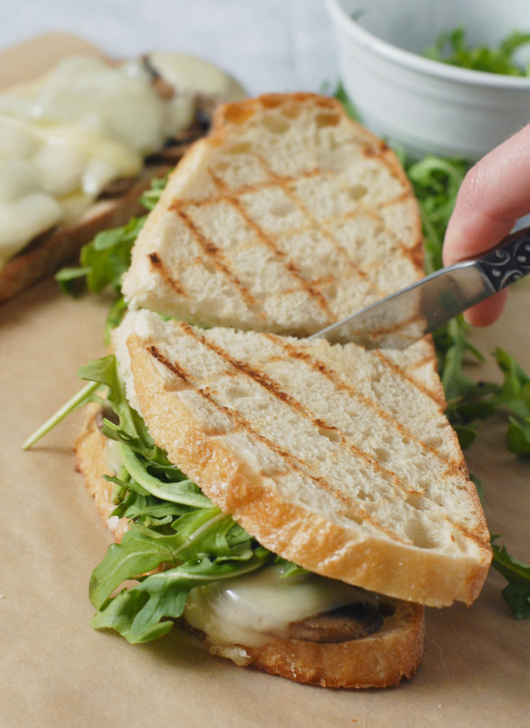 Mushroom Swiss Sandwich Melts with Arugula - Alison's Allspice