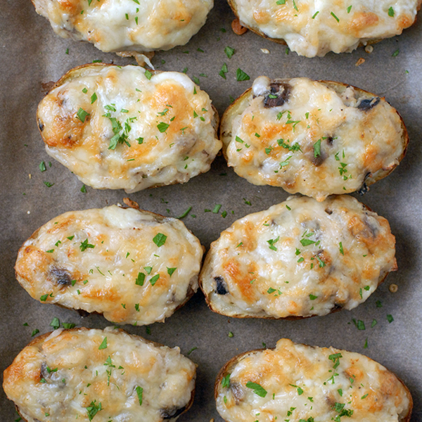 Mushroom Swiss Twice Baked Potatoes - Alison's Allspice