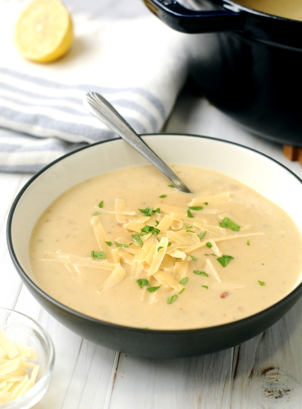 Creamy Roasted Garlic and Parmesan White Bean Soup - Alison's Allspice